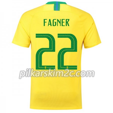 Koszulka Brazylia Fagner 22 Główna Mistrzostwa Świata 2018 - Koszulki Piłkarskie